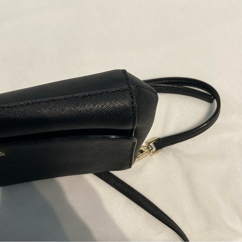 Kate Spade Laurel Way Greer Black Saffiano Leather Crossbody Shoulder Bag Purse - Picture 6 of 14